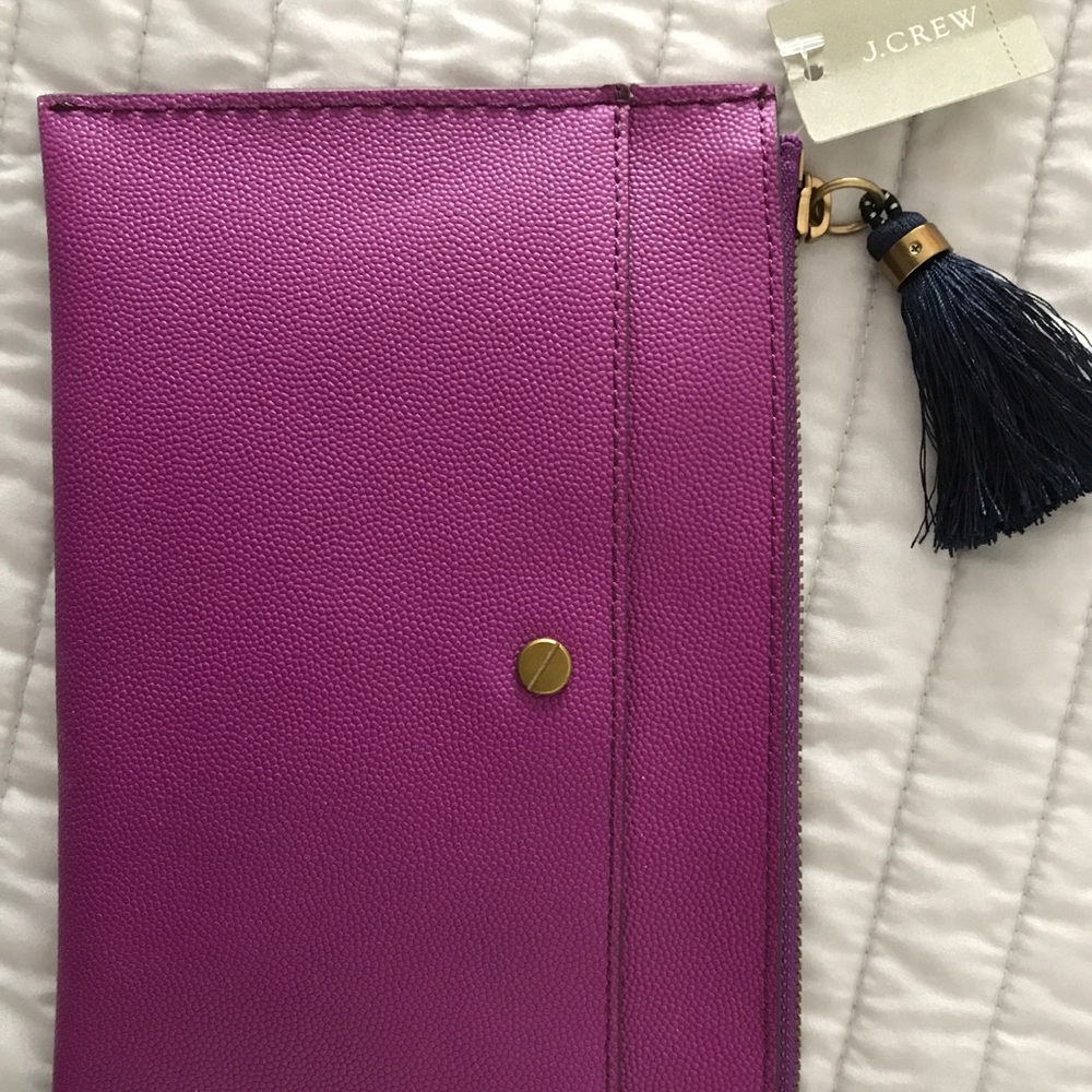 NWT JCrew purple clutch